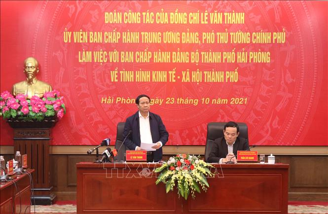 Kết luận của Phó Thủ tướng Lê Văn Thành tại buổi làm việc với lãnh đạo TP Hải Phòng