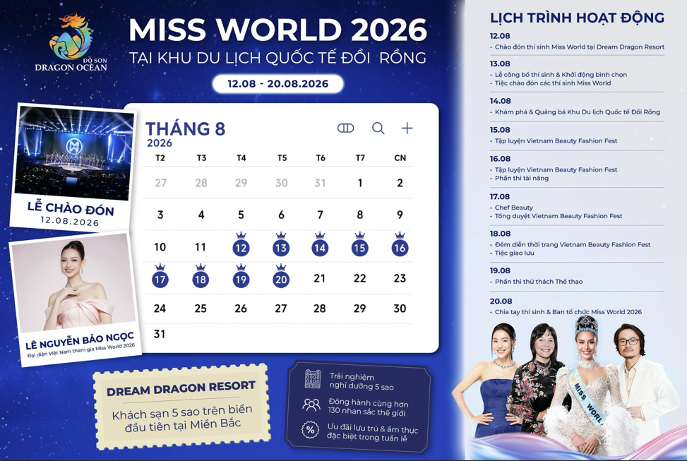 Tháng 8 đã đến – Hành trình Miss World 2026 chính thức bắt đầu.