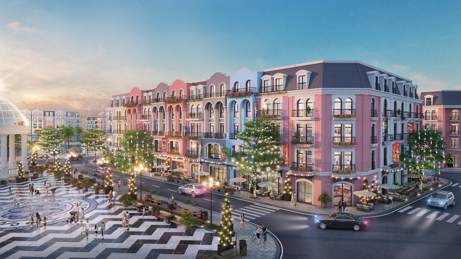 Diện mạo nhà phố biển tại phân khu Kim Long tháng 11/2021